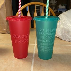2 Starbucks Reusable Cold Cups